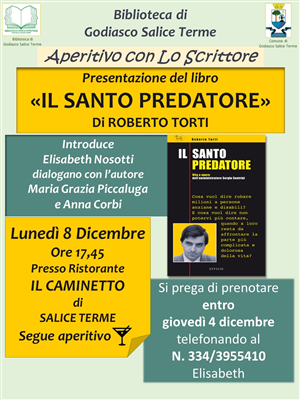 Presentazione del libro "IL SANTO PREDATORE"