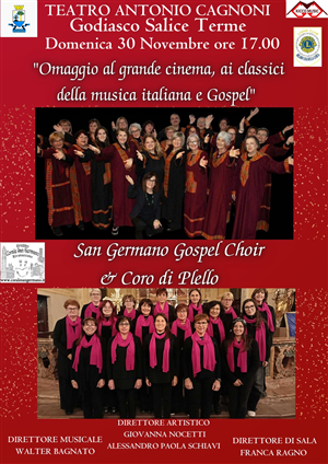 Omaggio al grande cinema, ai classici della musica italiana e Gospel