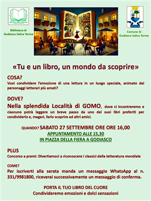 Tu e un libro, un mondo da scoprire